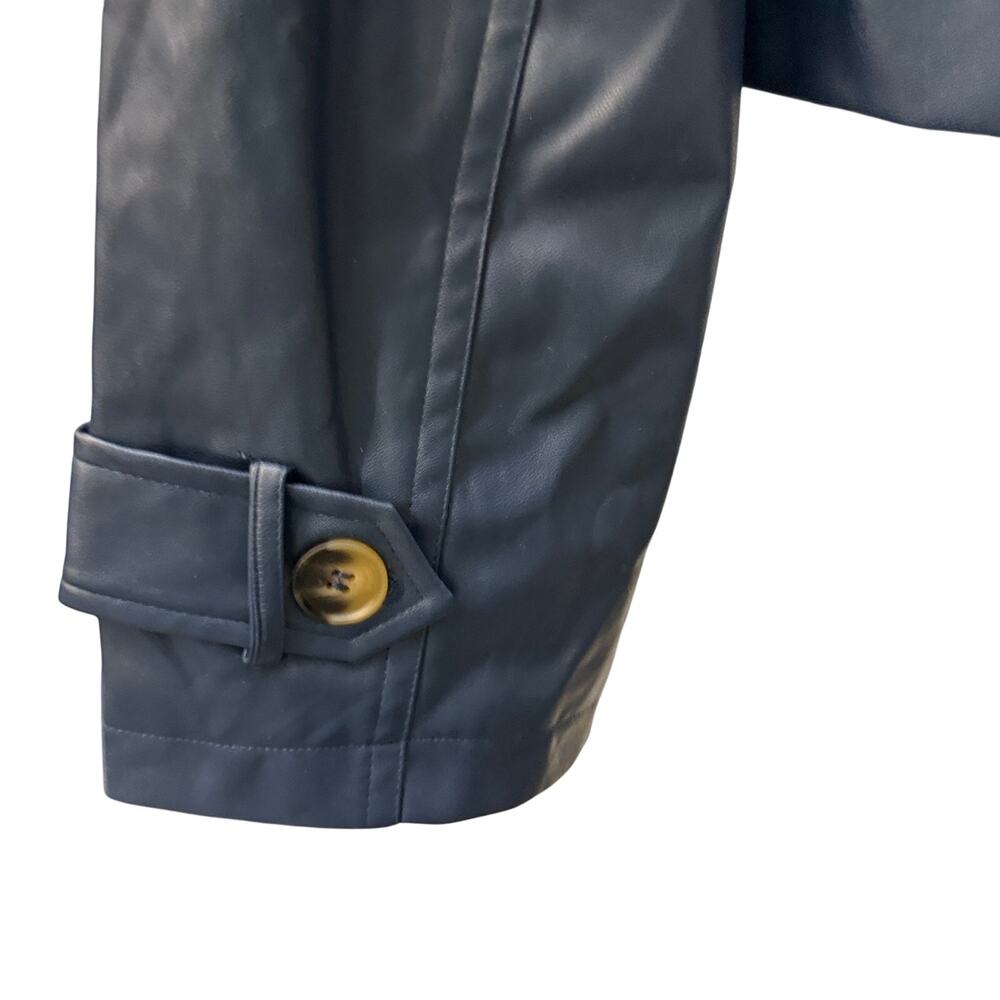Mable Womens SZ S Faux Leather Moto button cropped jacket sold at revolve - Picture 4 of 6